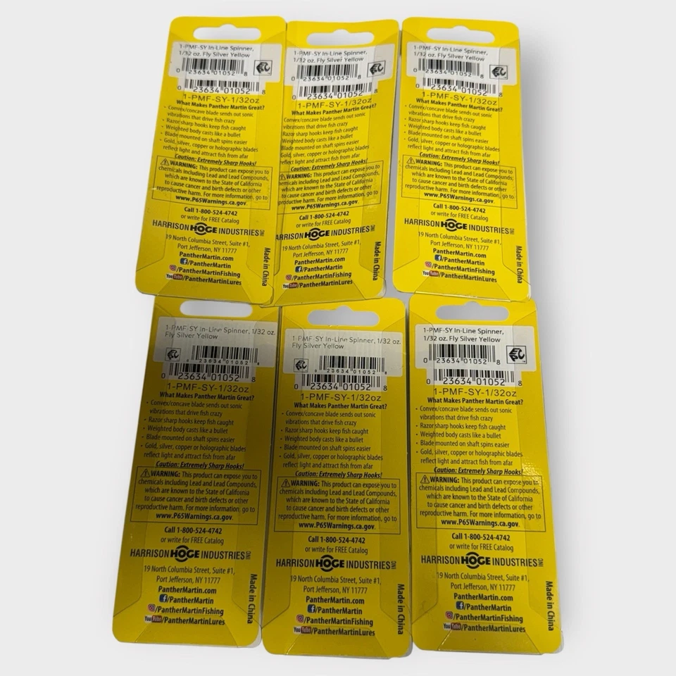 Spinners Panther Martin 1/32 oz. Lote de 6 señuelos de pesca trucha mierda lubina LOTE DE 6 Foto 2 de 3