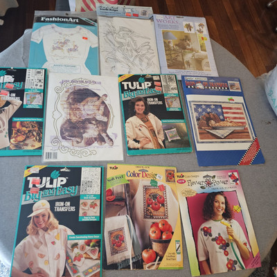 Vintage 1990s Iron On Transfer - Lot of 10 New, Art, Flowers, Fruit, Animals...