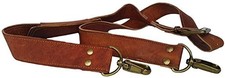DHK Leather Adjustable Padded Replacement Shoulder Strap with Metal Swivel