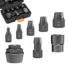 8 Piece Tub Drain Pipe Nipple Extractor Set Heavy Duty Plumbing Tool Kit