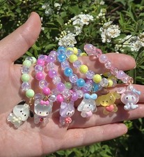 Adorable Hello Kitty and Friends Cute Bracelet 6 Piece Set.