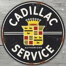 Cadillac Service 12 Diameter Vintage Novelty Metal Sign Made In Usa Cadillac Service 12 Diameter Vintage Novelty Metal Sign Made In Usa