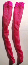 1 PAIR HOT PINK SHIMMER STOCKING FOR 16