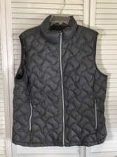Gerry Quilted Down Puffer Vest Womens Size 2XL XXL Gray Packable Lightweight