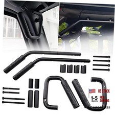Front & Rear Grab Handle Kit Aluminum Alloy Grab Bar for 2007-2018 Jeep Black