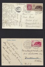 NORWAY #B1 (to Germany 1937) B2 (to USA 1933)  NORDKAPP   Postcards, Lot #408