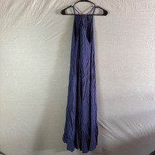 Reformation Blue Halter Neck Maxi Dress Size 4 Viscose Made in USA