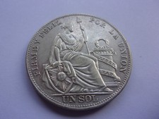 18SCS15 Peru Lima 1934 silver 1 sol