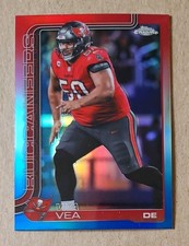 Vita Vea 2025 Topps Chrome #286 Refractor Red White Blue Tampa Bay Buccaneers