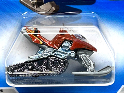 Hot Wheels 2010 New Models SNOW RIDE Ski Mobile (Orange) #011
