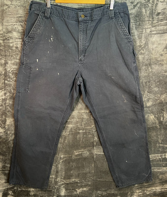 Carhartt B151 Loose Original Fit Arbeitshose Navy W38 x L32 Lack Patina Canvas