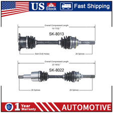 For 1996 1997 1998 Suzuki Sidekick Trakmotive Front Left Right Cv Axle Shaft