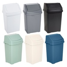 8 Litre Plastic Swing Bin Home / Office / Kitchen / Garden Rubbish Waste Dustbin