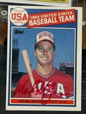 1985 TOPPS #401 MARK McGWIRE HAND SIGNED AUTOGRAPH ON CARD AUTO NRMT - ROOKIE -B