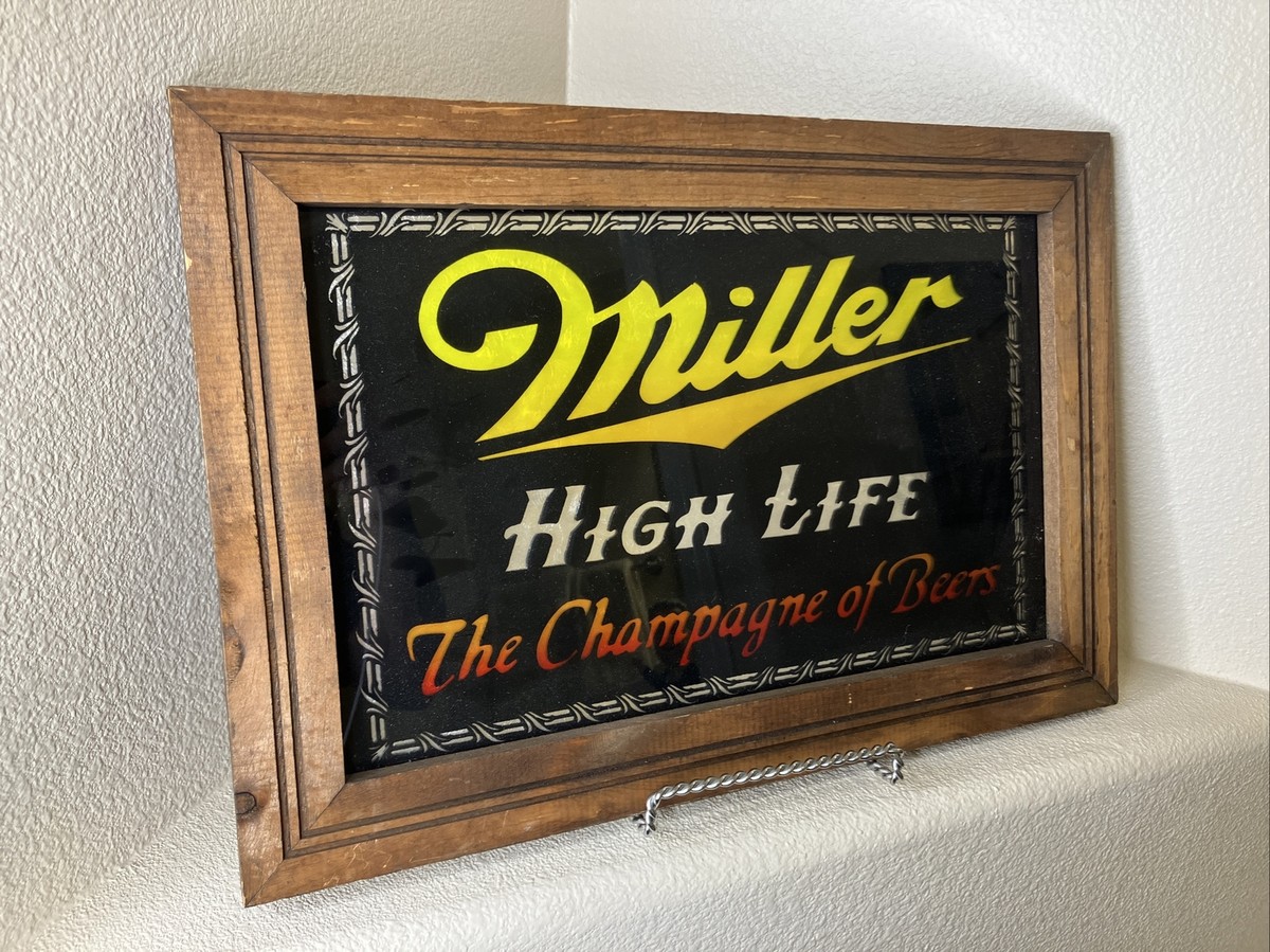 米国ミラービール　Miller beerエナメル七宝＊鏡面フラットトップ Amazon.co.jp: ミラービール☆ムーンレディー☆Miller High Life