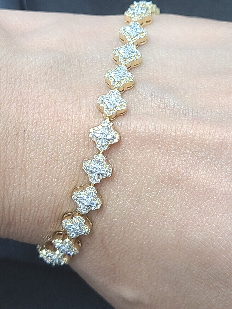 DEAL! 100% Genuine 1.90 CTW Diamonds Clover Ladies Bracelet  display picture 1