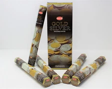 Hem Incense: GOLD SILVER - You Pick Amount: 20, 60, 100 or 120 Sticks