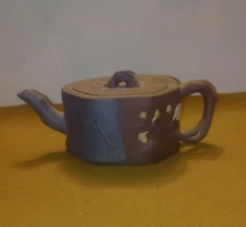 Vintage Chinese Zisha Yixing Teapot "Three Friends Of Winter" Bamboo - Marked