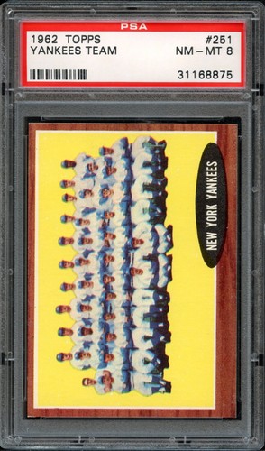 1962 Topps Yankees Team #251 card