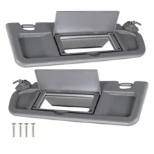 Labwork Left&Right Sun Visor Pair For 2006 07-2011 Honda Civic Plastic Dark Grey