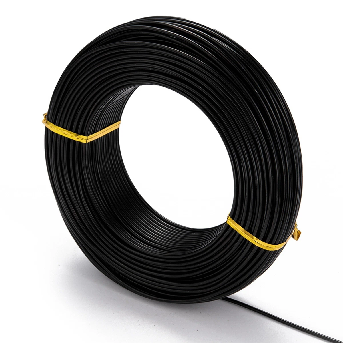 2mm Aluminum Wire Black 12 Gauge Bendable Metal Craft Wire for Beading 180 Feet