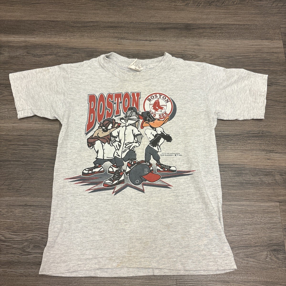 Vintage Youth Boston Red Sox 1994 Warner Bros Shirt Looney Tunes 