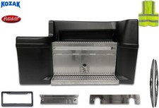 Black Cab Skirt/Side Fairing and Aluminum Tool Box Step Right Side Peterbilt 377