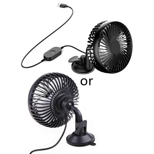 USB Powered 5V Car Fan Powerful 3 Speed Quiet Ventilation Electric Cooling Fans - Picture 2 of 8