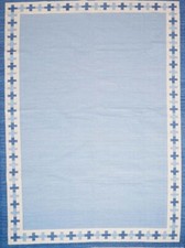 Blau Skandinavisches Design Hochwertiger Handgewebter Flachgewebe Kelim Moder...