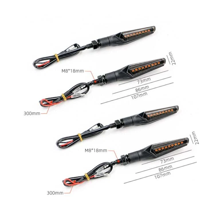 2 pares de señales de giro M10 PARA motocicleta con DC 12V Honda/Suzuki/Yamaha/KTM Foto 2 de 4