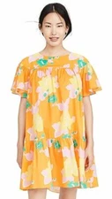 BNWT ANTHROPOLOGIE BY WHiT CARLY  DRESS TUNIC ORANGE FLORAL  SIZE XS LOVELY!