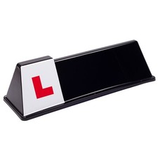 Driving School Roof Sign 'Side L'  Black - Magnetic Learner Instructor FREE P&P