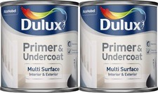 2x Dulux Primer Undercoat Paint Multi Surface Interior Exterior Quick Dry 250ml