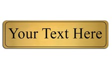 Personalised Silver or Gold Sign Metal Plaque Door Gate Office Wall Name