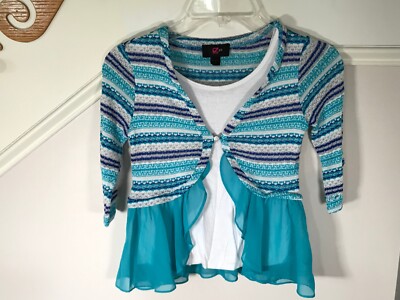 T-shirt IZ Byer Fille Taille 10-12 Ans - Bleu - Occasion Très Bon état