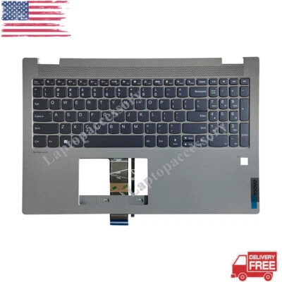 LAPTOPACCESSORY For Lenovo Ideapad Flex 5-15IIL05 Palmrest Backlit Keyboard Upper Case FPR Hole