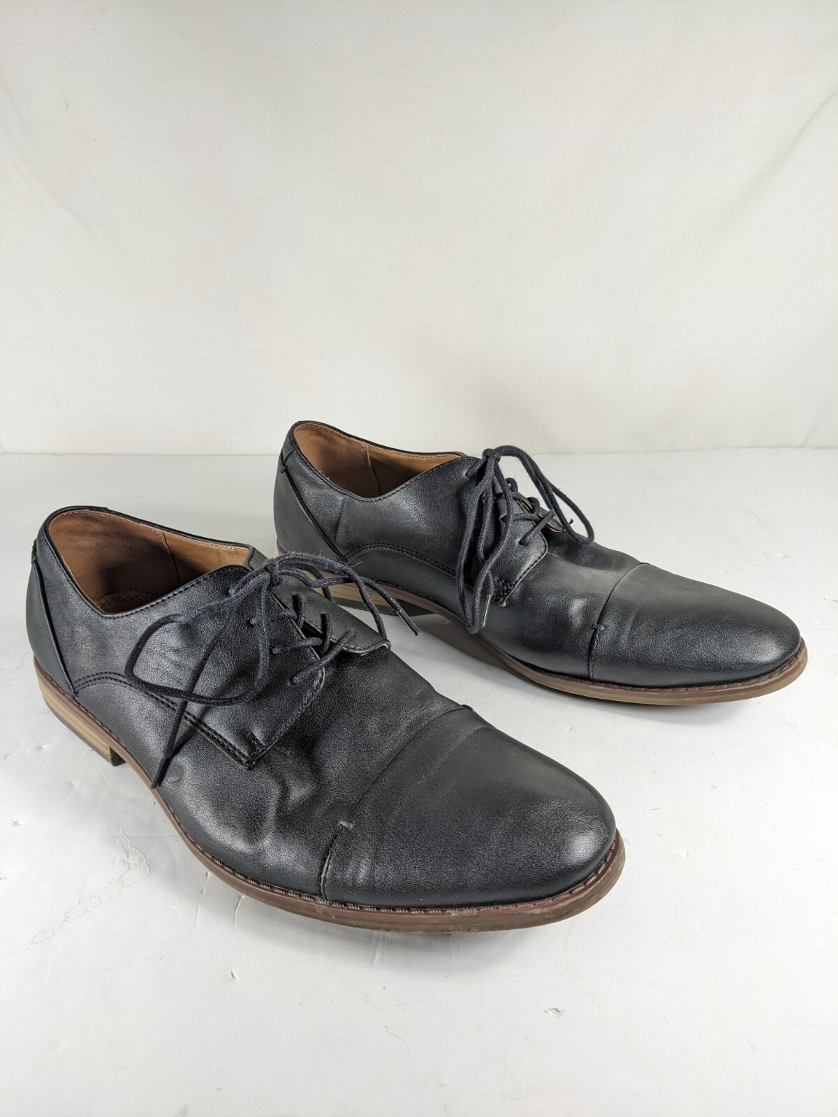 SAOLA Scarpe eleganti Apt 9 Defined Comfort da uomo 10 5 nere finta pelle