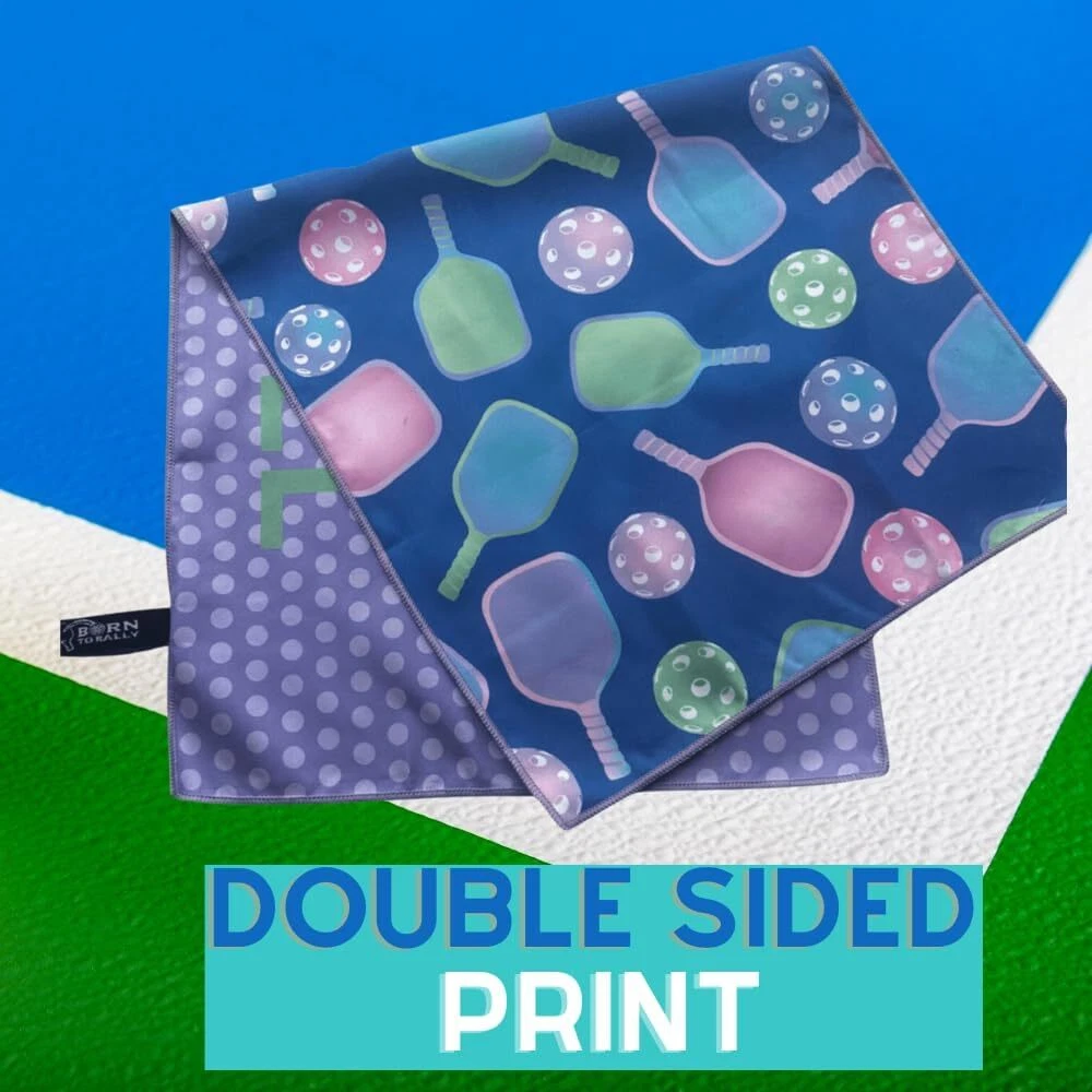 Pickleball Premium Microfiber Towel, Gift and Accessory, Pastel