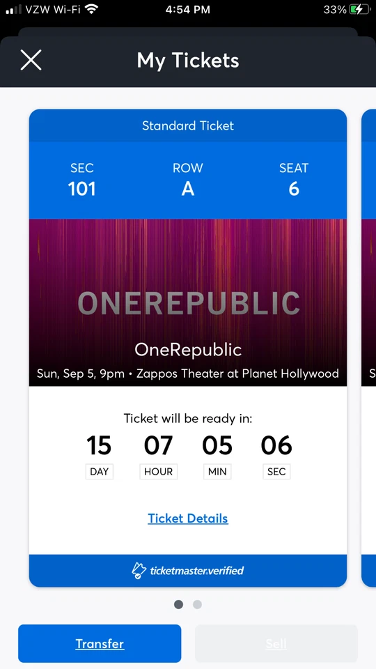TONIGHT -2 One Republic Concert Tickets-Zappos Theater-Las Vegas-Section 101-9PM - Image 4 of 4