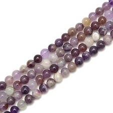2.0mm Hole Multi Color Amethyst Smooth Round Beads 6mm 8mm 10mm 15.5'' Strand