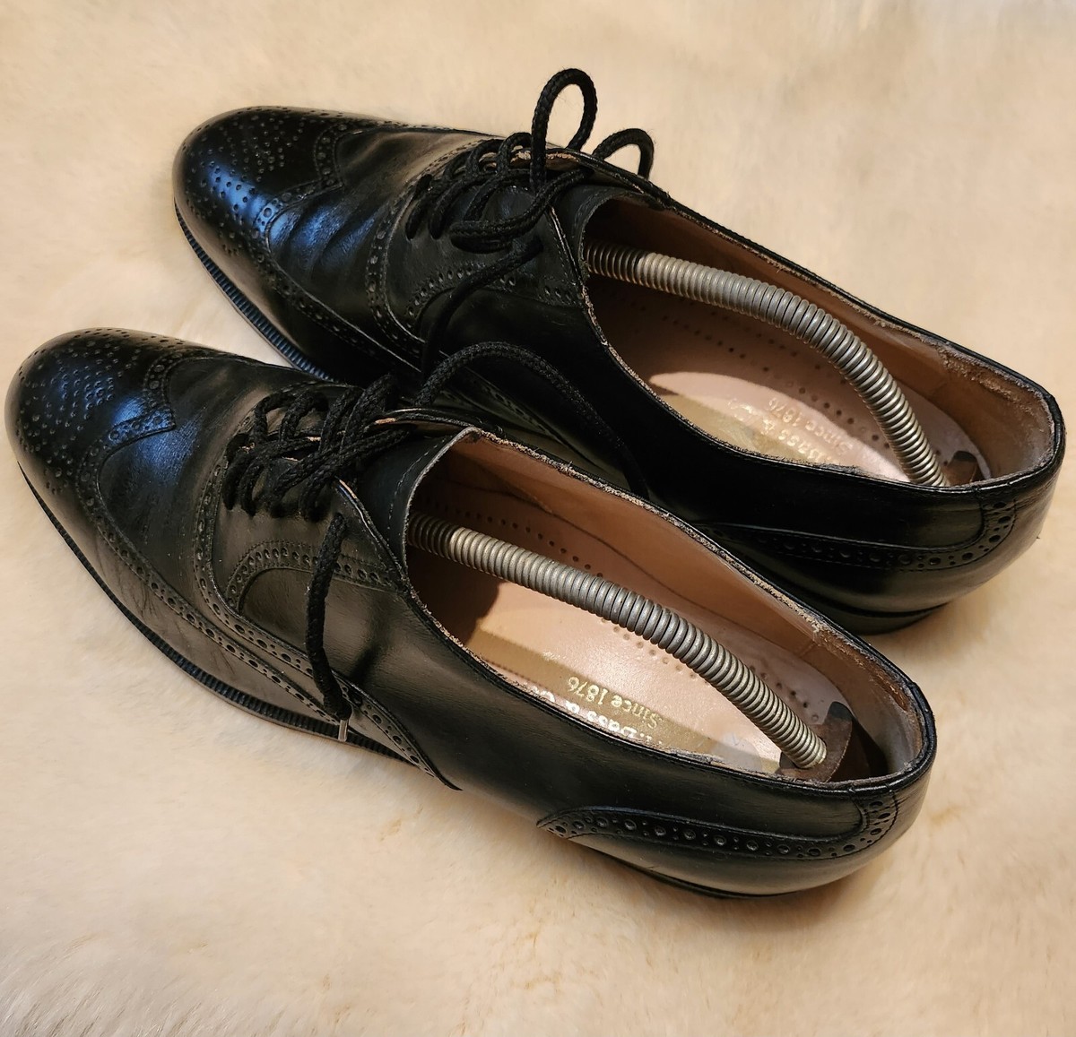 G.H.Bass & Co Leather Black Tie Mens Dress Shoes Made In  display picture 1