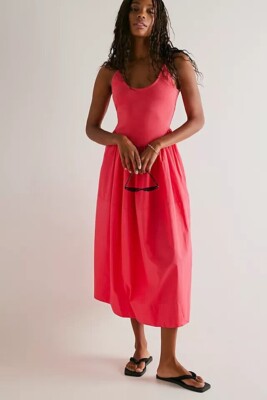 free people dylan midi dress Dylan Midi Dress by Free People in Pink, Size: XL