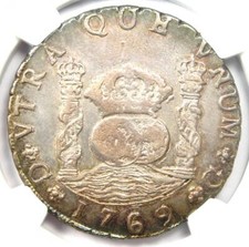 1769-G P Guatemala Pillar Dollar 8 Reales Coin 8R - Certified NGC XF Detail (EF)