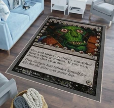 Eye to Eye Rug, Magic the Gathering Rug, Magic Card Decoration, Gargox Rug
