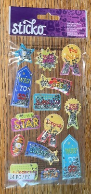 Sticko Puffy School Encouraging Words U did It Super Star 3D Scrapbook Stickers