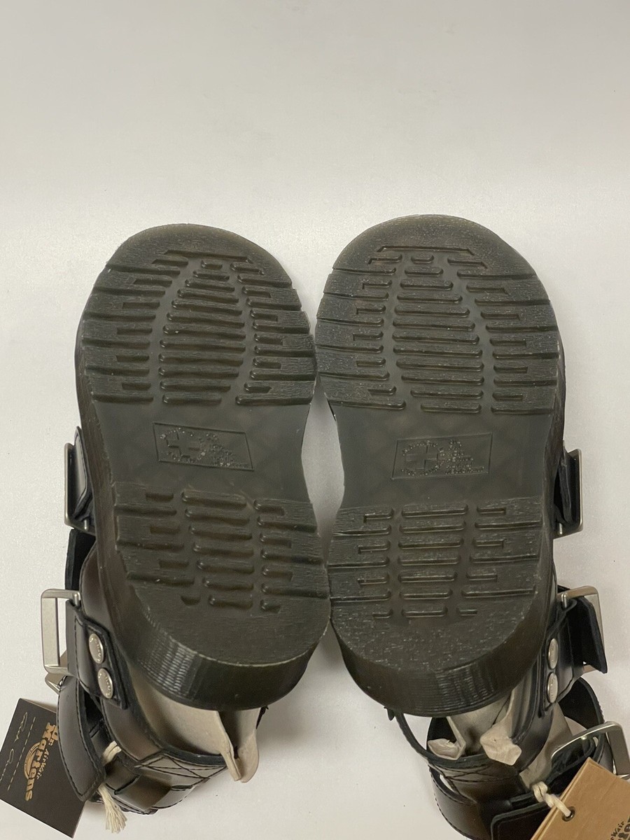 Rick Owens x Dr. Martens Gryphon Black Leather Gladiator Sandals