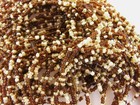 Vintage Estate Multi Strand Seed Bead Tassel Necklace 26" With 6 1/2" Drop Glass — photo 5
