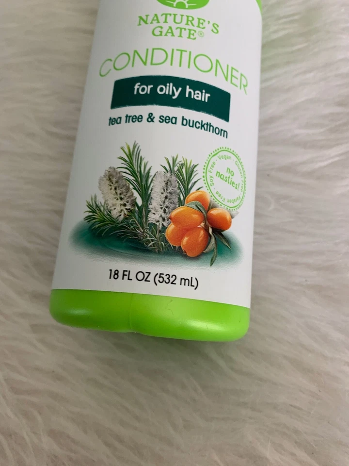 Nature's Gate облепиховый кондиционер для жирных волос чайное дерево веганский насос 18 унций - Изображение 3 из 4