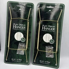 Lot Of 2, Vintage 4-Point Plate Display Hanger For Plates 10" to 14" ~ New