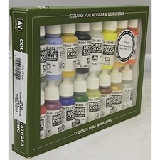 70140 Model Colour Basic Acrylic Paint Set 16xAssorted 17millimeter Colour Black